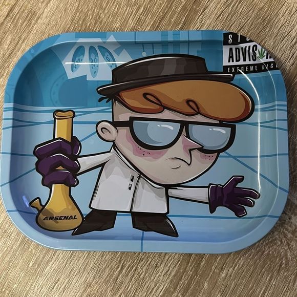 Dexter’s Laboratory Metal Tray for Storage, Organization, Rolling, Herbs - Picture 3 of 4